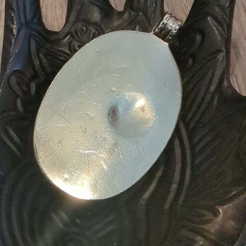 Tibetan Silver Lapis And Copal Pendant